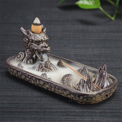 Unique Dragon Incense Holder Backflow Burner - Pexav