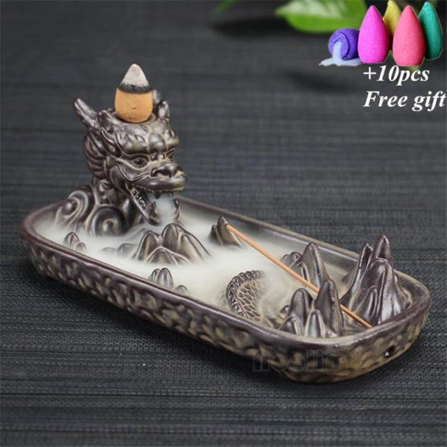 Unique Dragon Incense Holder Backflow Burner
