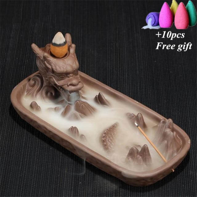Unique Dragon Incense Holder Backflow Burner
