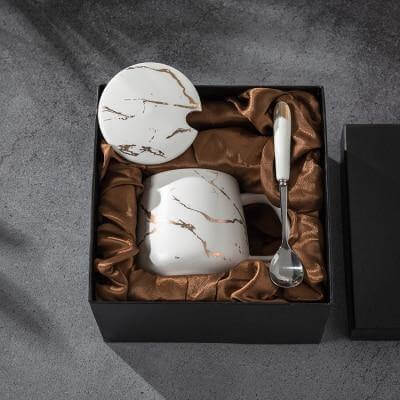 Luxury Stone Patterned Coffee Mug Gift Set