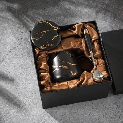 Luxury Stone Patterned Coffee Mug Gift Set
