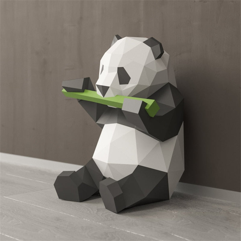 Unique Textured Panda Wall Art Decoration