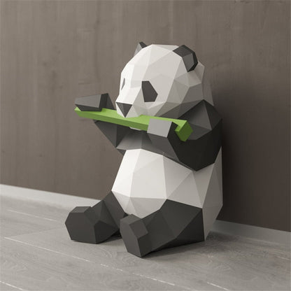 Unique Textured Panda Wall Art Decoration
