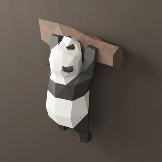 Unique Textured Panda Wall Art Decoration - Pexav