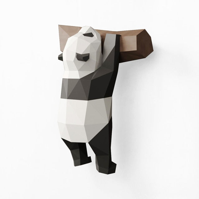 Unique Textured Panda Wall Art Decoration