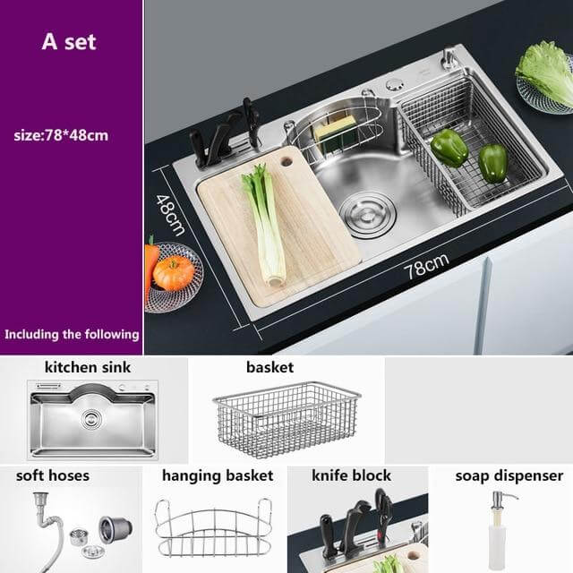 Durable Modern Multipurpose Kitchen Basin Sink