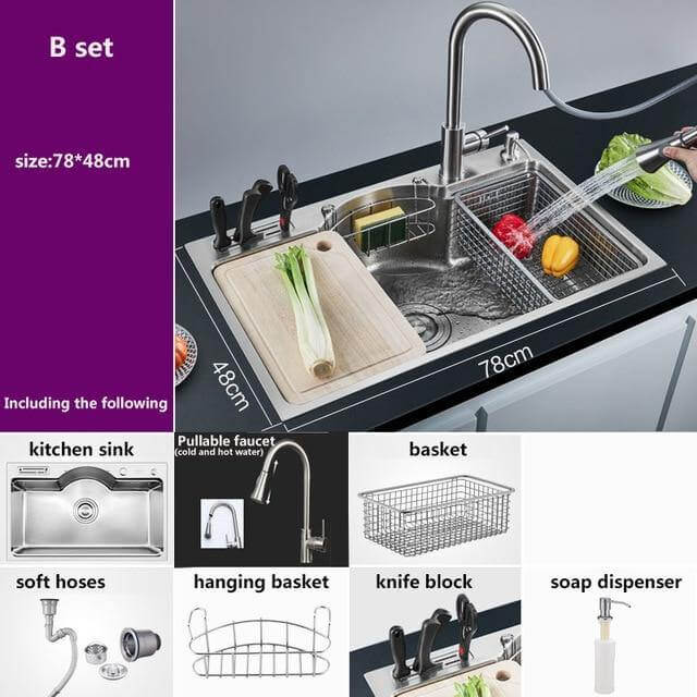 Durable Modern Multipurpose Kitchen Basin Sink