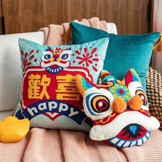 Asian Style Dragon Throw Pillow Covers - Pexav