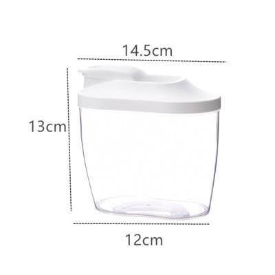 Clear Glass Floral Food Container Jar