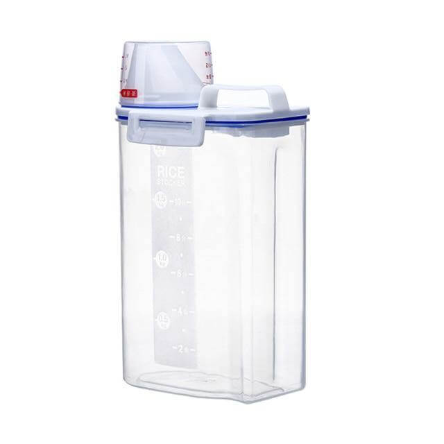 Clear Plastic Pet Food Storage Bin
