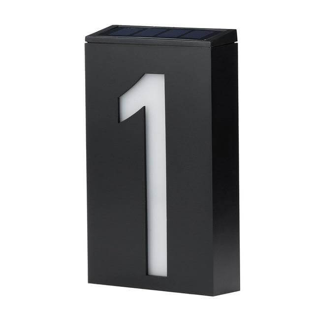 Wireless Solar LED House Number Sign