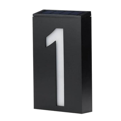 Wireless Solar LED House Number Sign