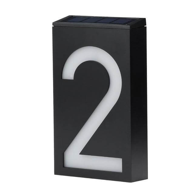 Wireless Solar LED House Number Sign