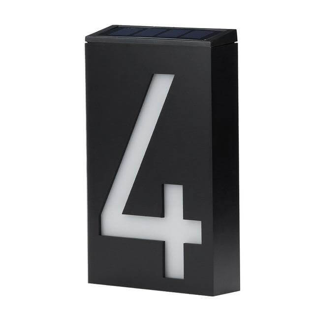 Wireless Solar LED House Number Sign