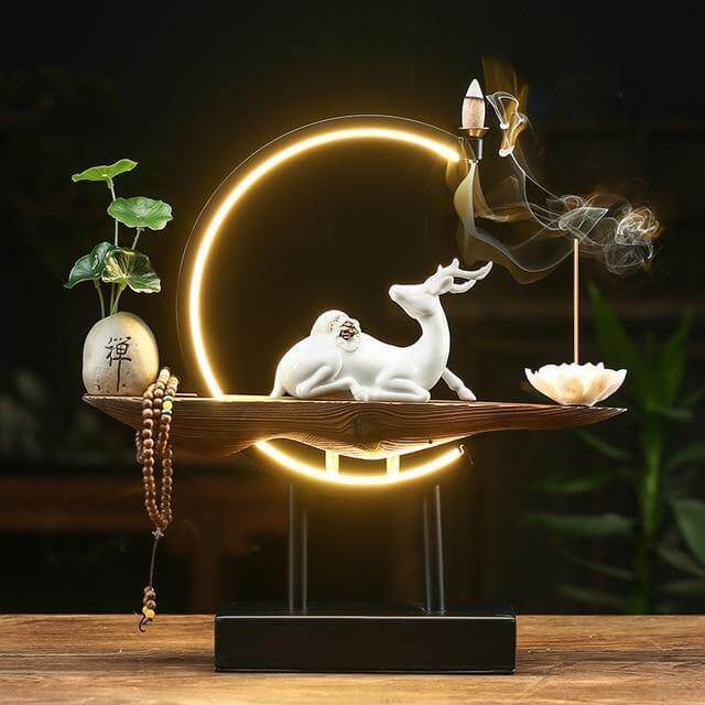 Big Ceramic Deer Table Lamp