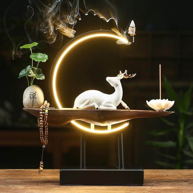 Big Ceramic Deer Table Lamp