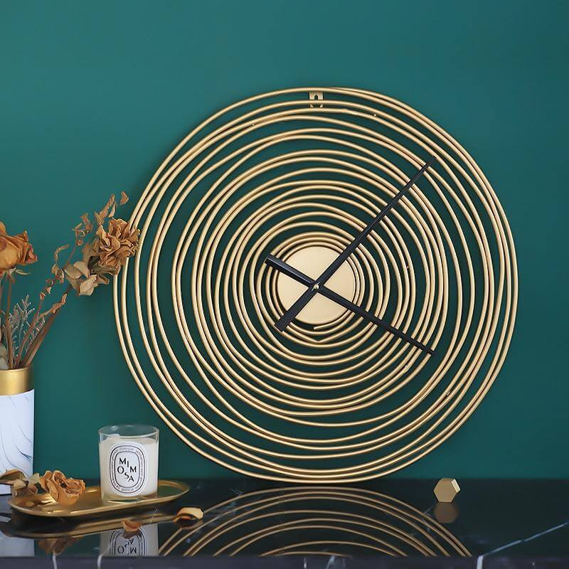 Simple Rustic Metal Wall Clock - Pexav