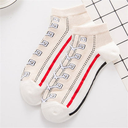 Trendy 3D Printed Canvas Sneakers with Fun Socks
