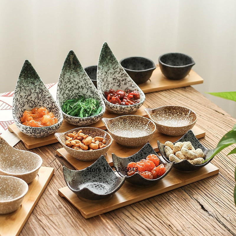 Traditional Asian Ceramic Snack Dishes - Pexav