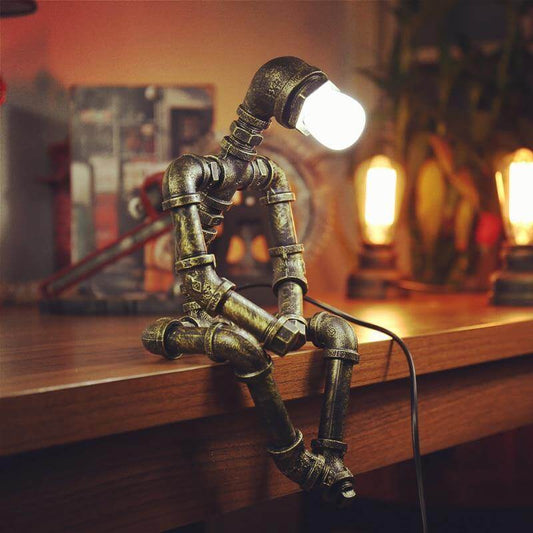 Unique Metal Retro Robot Table Lamps - Pexav