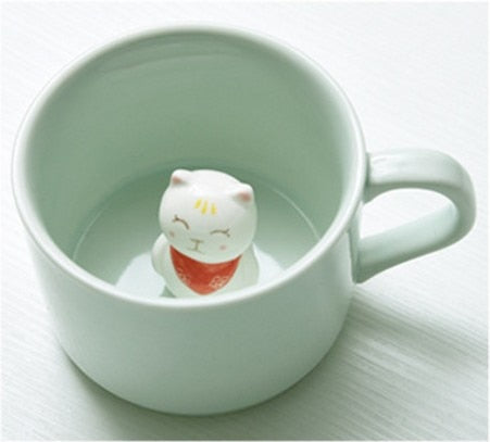 Fun Colorful Animal Shaped Ceramic Mugs