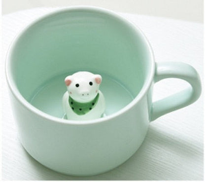 Fun Colorful Animal Shaped Ceramic Mugs