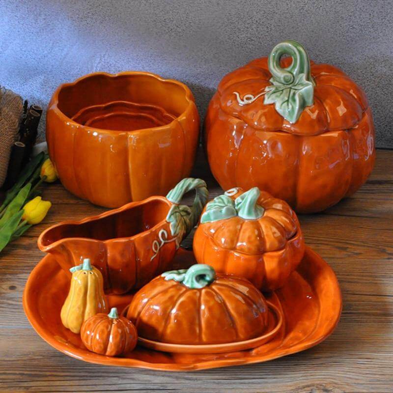 Autumn Orange Ceramic Coffee Mug Bowl - Pexav