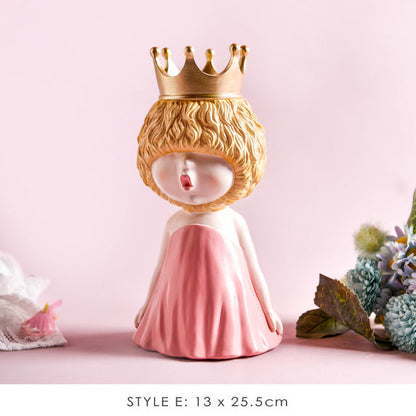 Cute Girl Figurine Modern Home Decoration