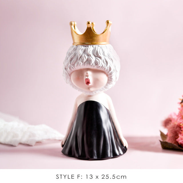 Cute Girl Figurine Modern Home Decoration