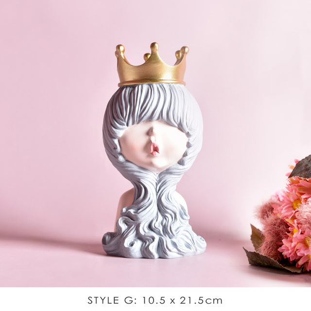 Cute Girl Figurine Modern Home Decoration