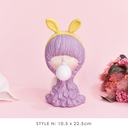 Cute Girl Figurine Modern Home Decoration