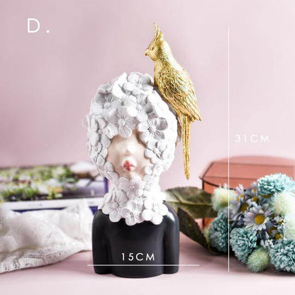 Elegant Female Sculpture Home Decoration