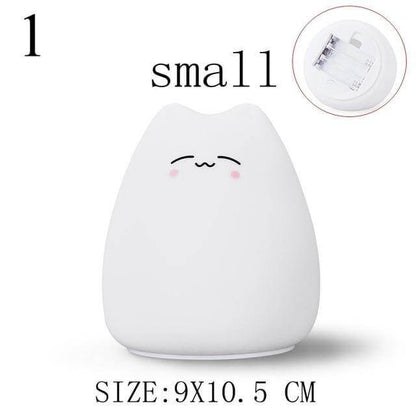 Vibrant LED Soft Cat Nightlight Lamp