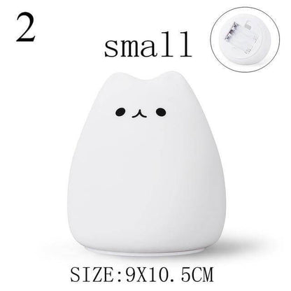 Vibrant LED Soft Cat Nightlight Lamp