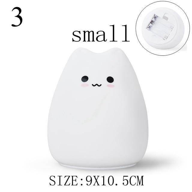 Vibrant LED Soft Cat Nightlight Lamp