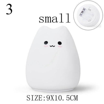 Vibrant LED Soft Cat Nightlight Lamp