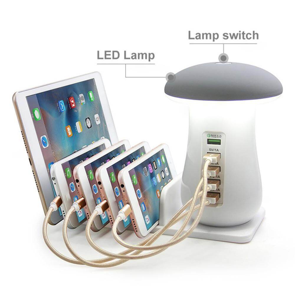 Table Desk Lamp with USB Charger - Pexav