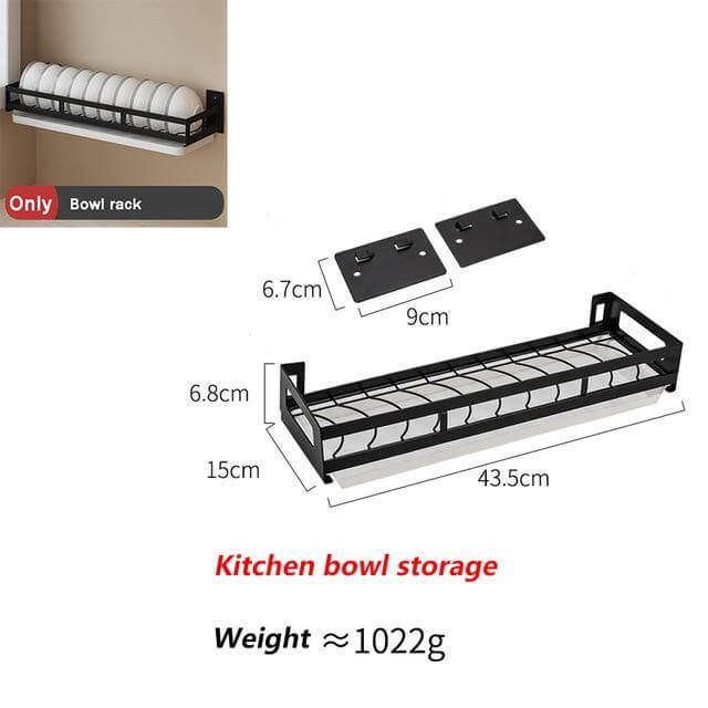 Sleek Easy Install Metal Kitchen Shelf