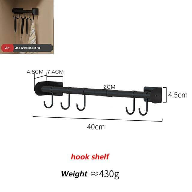 Sleek Easy Install Metal Kitchen Shelf