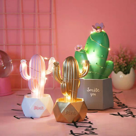 Bright Desert Cactus Bedside Lamp - Pexav