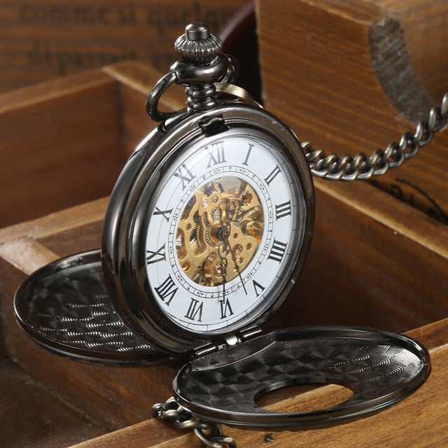 Vintage Classic Leather Pocket Watch