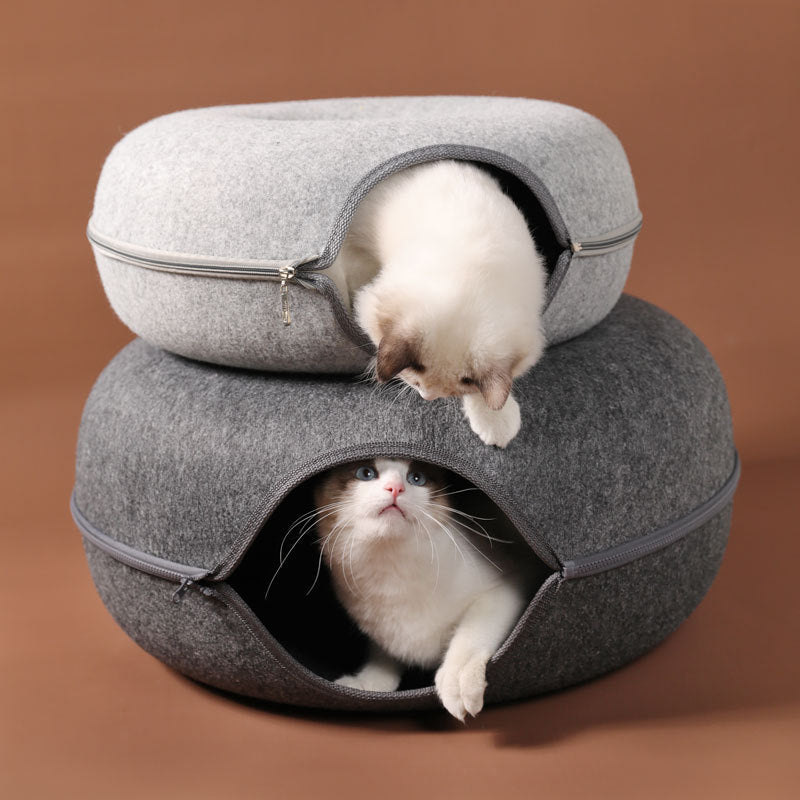 Cozy Felt Animal Hideaway Bed - Pexav