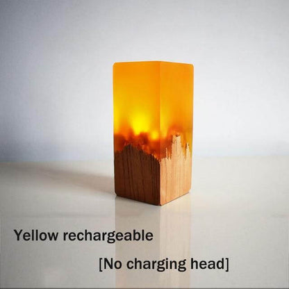 Rechargeable Natural Wooden LED Table Lamp