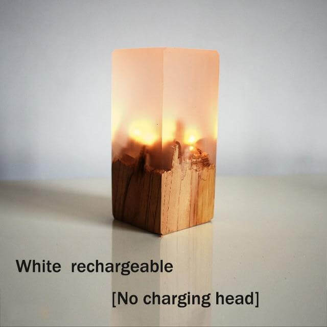 Rechargeable Natural Wooden LED Table Lamp