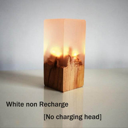 Rechargeable Natural Wooden LED Table Lamp