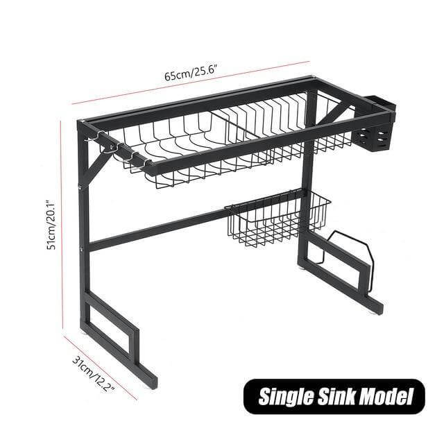 Space Saving Kitchen Sink Dish Holder Rack
