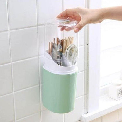Space Saving Kitchen Utensil Holder with Cover - Pexav
