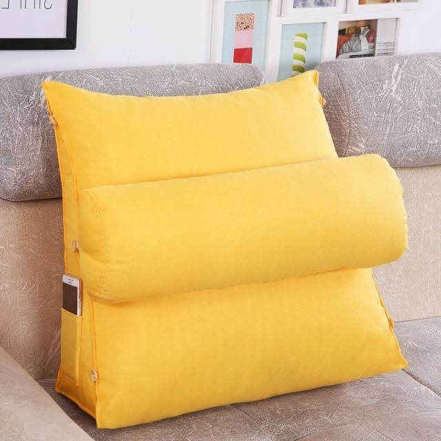 Plush Supportive Bed Wedge Back Pillow
