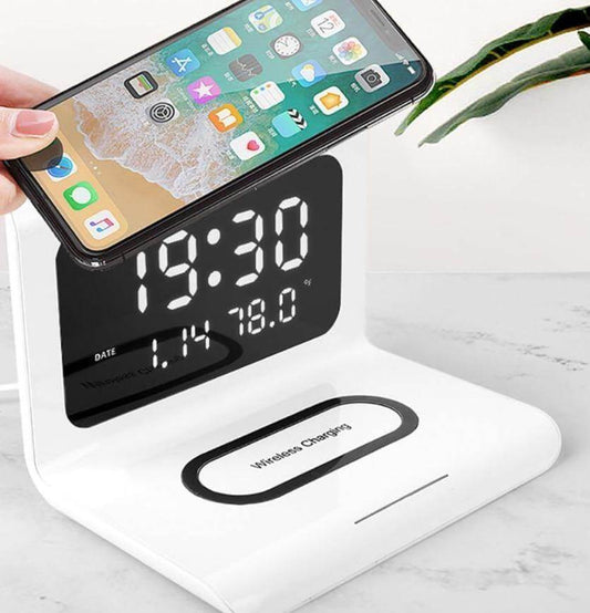 Fast Qi Charging Digital Wake Up Clock - Pexav