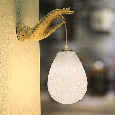 Traditional Asian Flower Wall Light